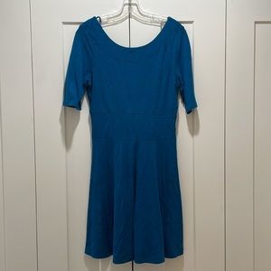 Peacock Blue Sleeved Dress